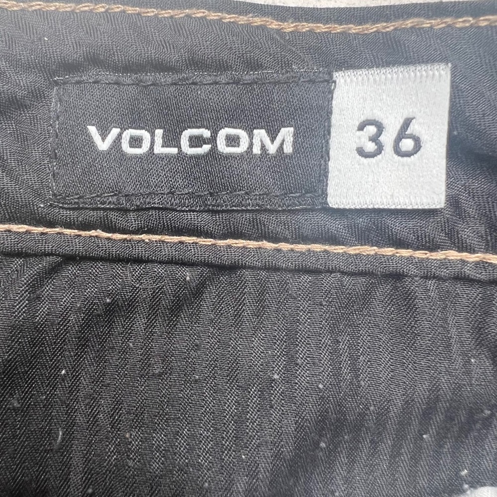 Volcom Tan Stretch Chino Shorts Mens 36 Khaki Brown Skate Casual - Picture 3 of 9